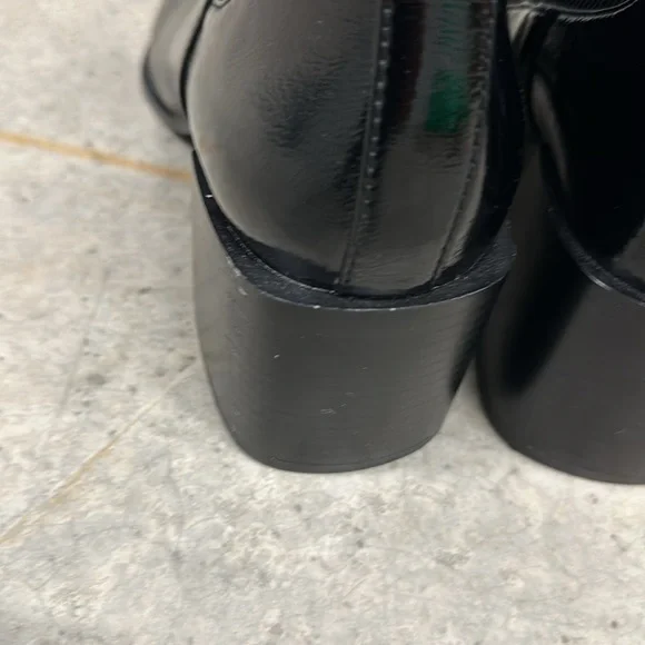 BNWT Zara black patent block heel pull on boots Sz 41 - Picture 5 of 6